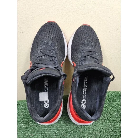 Nike React Infinity Run Flyknit 3 Womens Running Shoes Black Red Size 9 - Picture 5 of 13